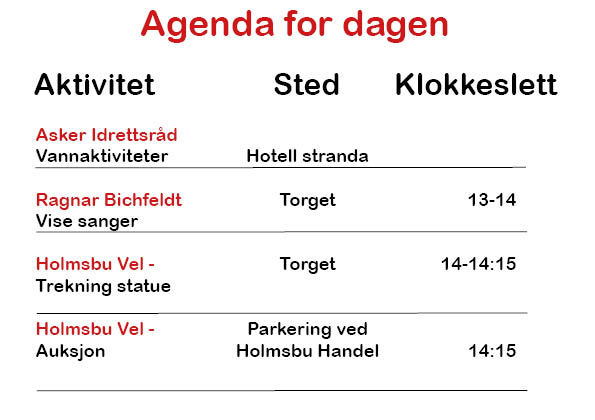 Holmsbudagen 2023 - Agenda